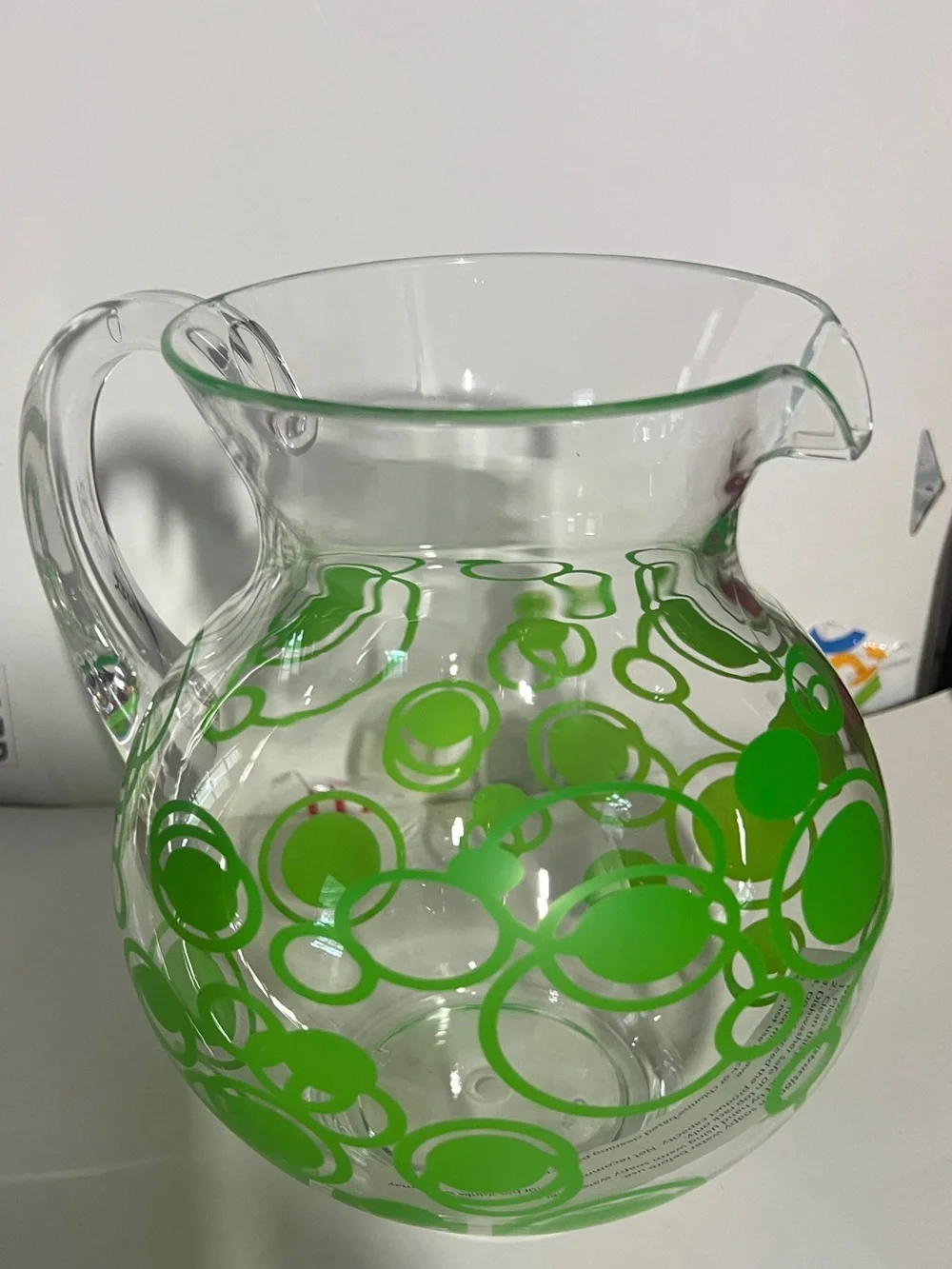 Green Bubble Glass Pitcher with Assorted Bubble Tumblers